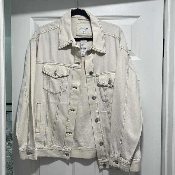 LOFT Jackets & Blazers - LOFT white jean jacket